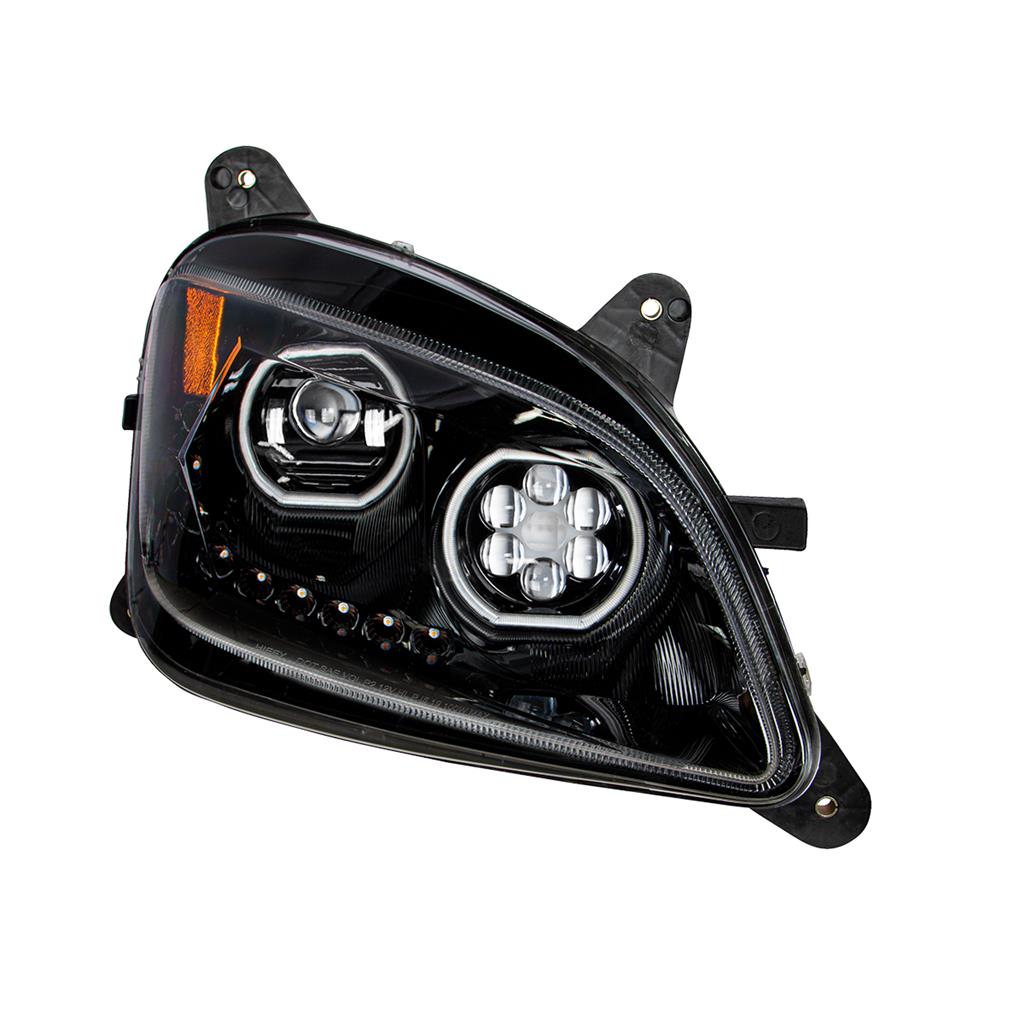 PETERBILT 579/587 LED HALO HEADLIGHT (BLACK HOUSING) - RH