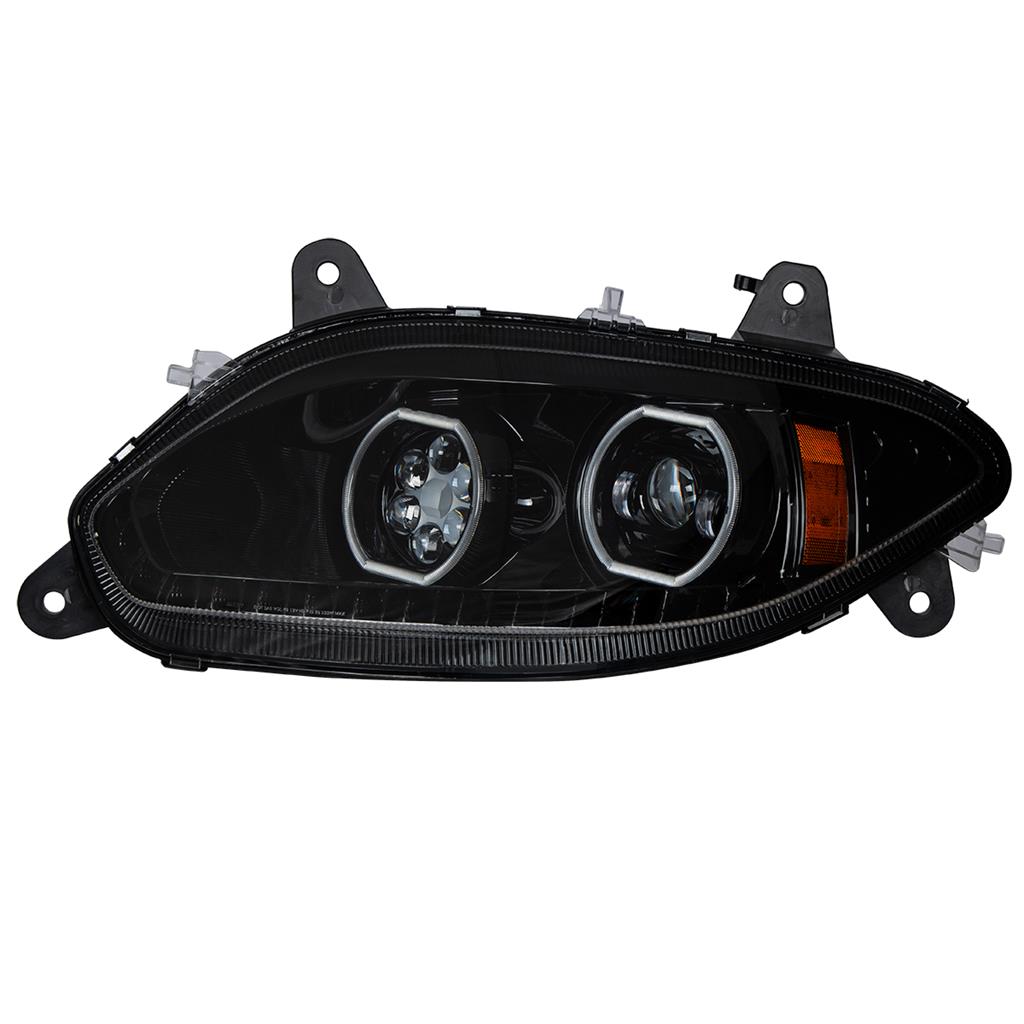 INTERNATIONAL LT 2017 & UP HEADLIGHT W/ LED BAR - LEFT SIDE (BLACK HOUSING)