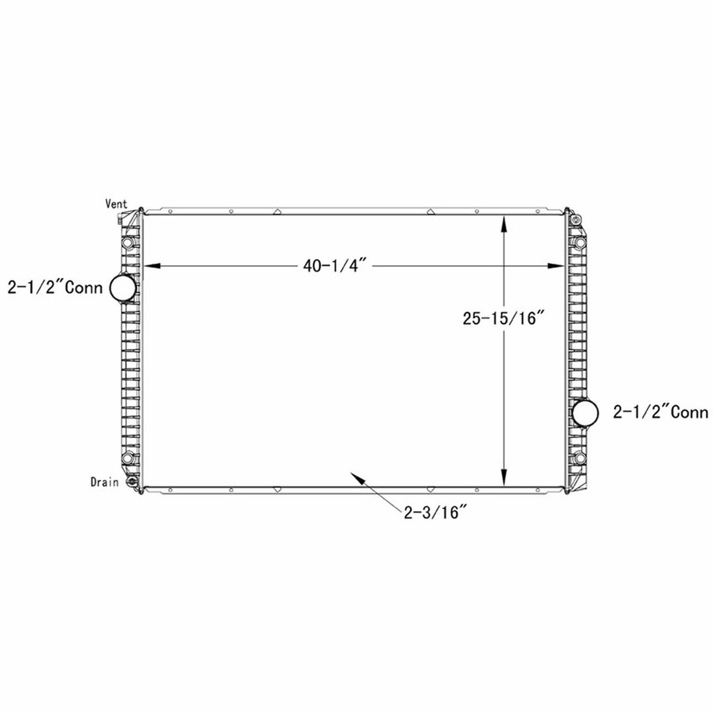 2007-2017 PROSTAR RADIATOR (FITS CUMMINS ENGINE)