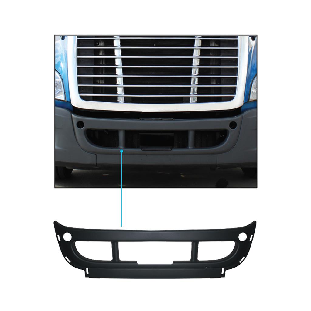 CASCADIA CENTER BUMPER COVER 2008-2017 (NO HOLES FOR CHROME OVERLAY)