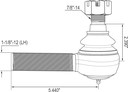 CASCADIA TIE ROD END - LEFT SIDE(FITS MULTIPLE APPLICATIONS)