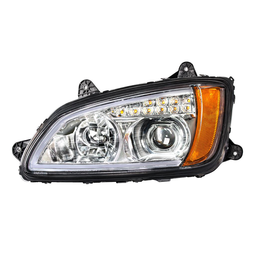 KENWORTH T660 LED HEADLIGHT "CHROME" LEFT SIDE