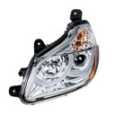 KENWORTH T680 PROJECTION HEADLIGHT W/ LED POSITION LIGHT FITS 2013 & UP (CHROME) - LH