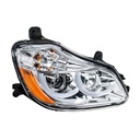 KENWORTH T680 PROJECTION HEADLIGHT W/ LED POSITION LIGHT FITS 2013 & UP (CHROME) - RH