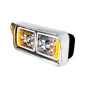 PETERBILT 379 LED CHROME PROJECTION HEADLIGHT W/ LED TURN SIGNAL - LEFT SIDE