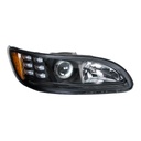 PETERBILT 386/384/387 PROJECTION HEADLIGHT W/ LED POSITION LIGHT & LED TURN SIGNAL 2008 & UP (BLACK HOUSING) - RIGHT SIDE