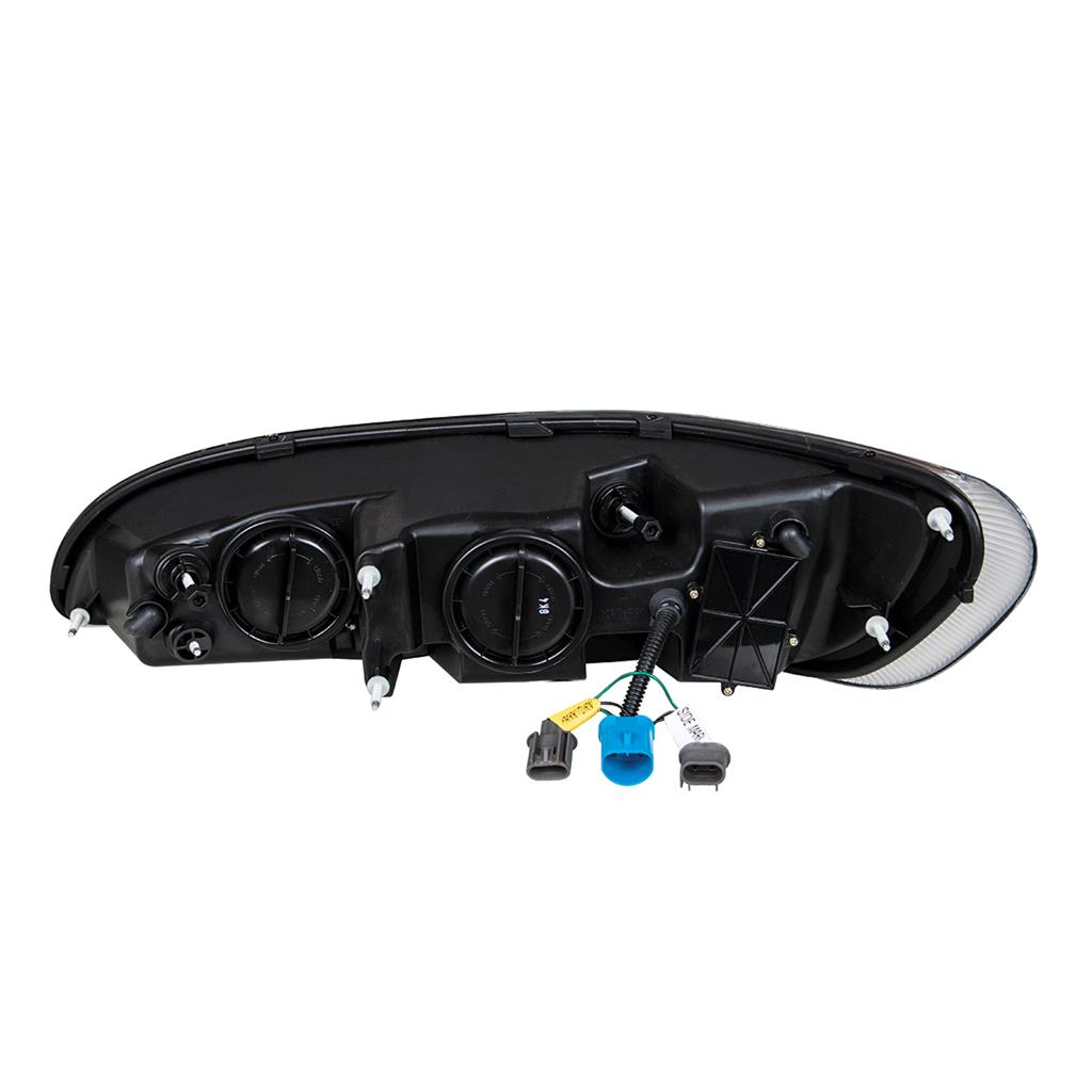 PETERBILT 386/384/387 PROJECTION HEADLIGHT W/ LED POSITION LIGHT & LED TURN SIGNAL 2008 & UP (BLACK HOUSING) - RIGHT SIDE