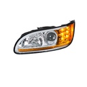 PETERBILT 386/384/387 PROJECTION HEADLIGHT W/ LED POSITION LIGHT & LED TURN SIGNAL 2008 & UP (CHROME HOUSING) - LEFT SIDE