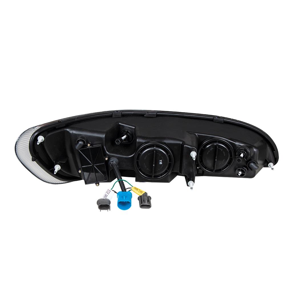 PETERBILT 386/384/387 PROJECTION HEADLIGHT W/ LED POSITION LIGHT & LED TURN SIGNAL 2008 & UP (CHROME HOUSING) - LEFT SIDE