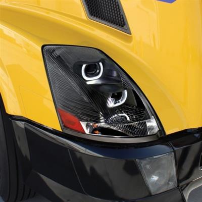 VOLVO VNL PROJECTION HEADLIGHT 2004-2017 (U BAR) (BLACK HOUSING) - RIGHT SIDE