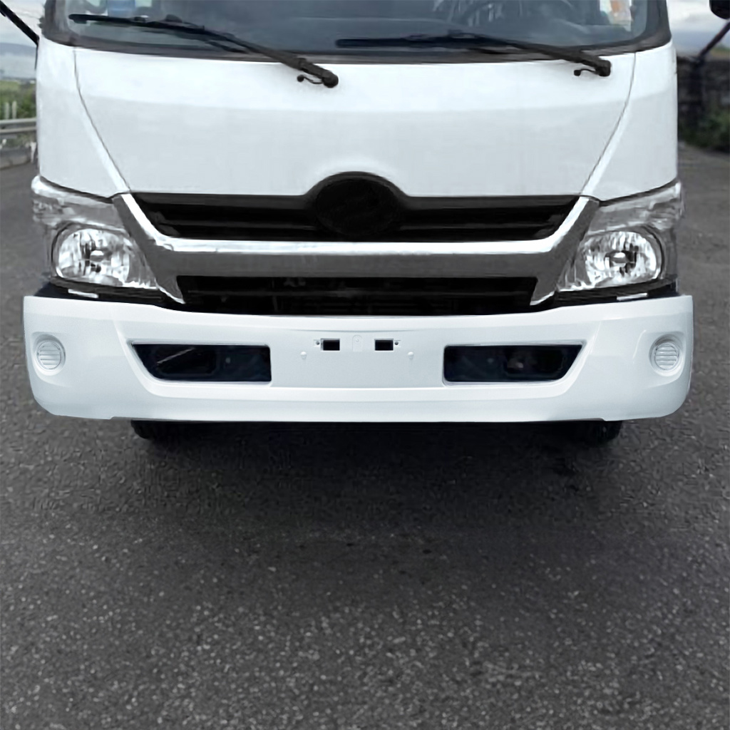 HINO 155/195 2016 & UP BUMPER W/ FOG LIGHT HOLES PAINTED WHITE