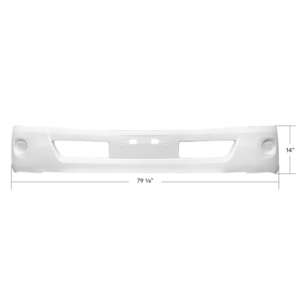 HINO 155/195 2016 & UP BUMPER W/ FOG LIGHT HOLES PAINTED WHITE