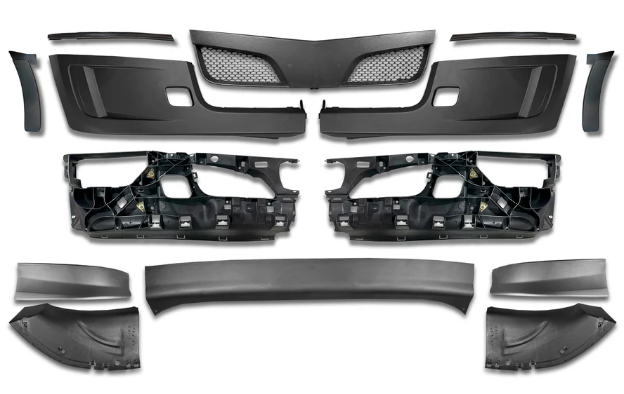 PETERBILT 579 2022 & UP NEXT GEN COMPLETE PLASTIC BUMPER ASSEMBLY NO FOG LIGHT HOLES, WITH AIR DAM ASSEMBLY