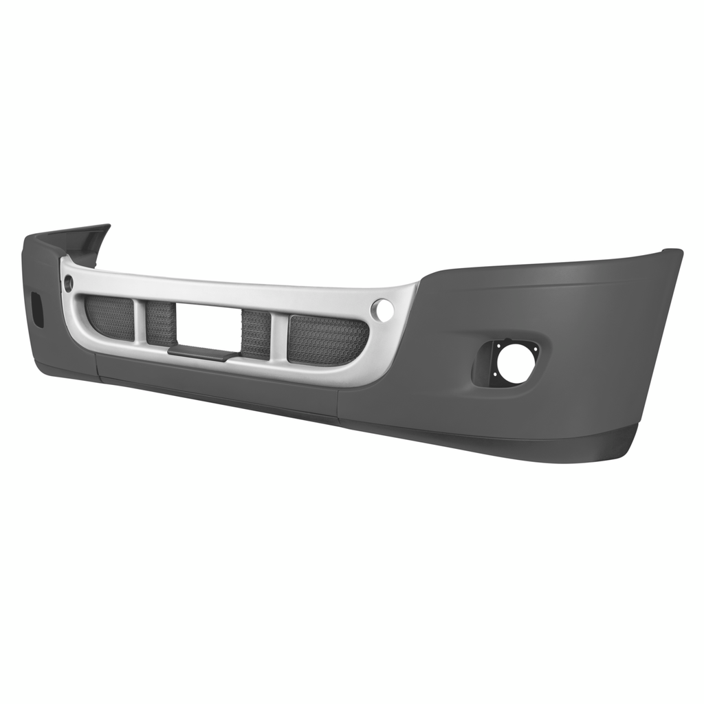 CASCADIA 2008-2017 COMPLETE PLASTIC BUMPER WITH FOG LIGHT HOLES WITH CHROME OVERLAY