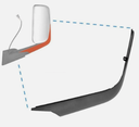 2018 & UP CASCADIA P4 DOOR MIRROR ARM COVER - LEFT SIDE