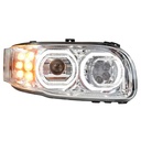 PETERBILT 389 FULL LED HEADLIGHT (HALO RING) (CHROME HOUSING) - RIGHT SIDE