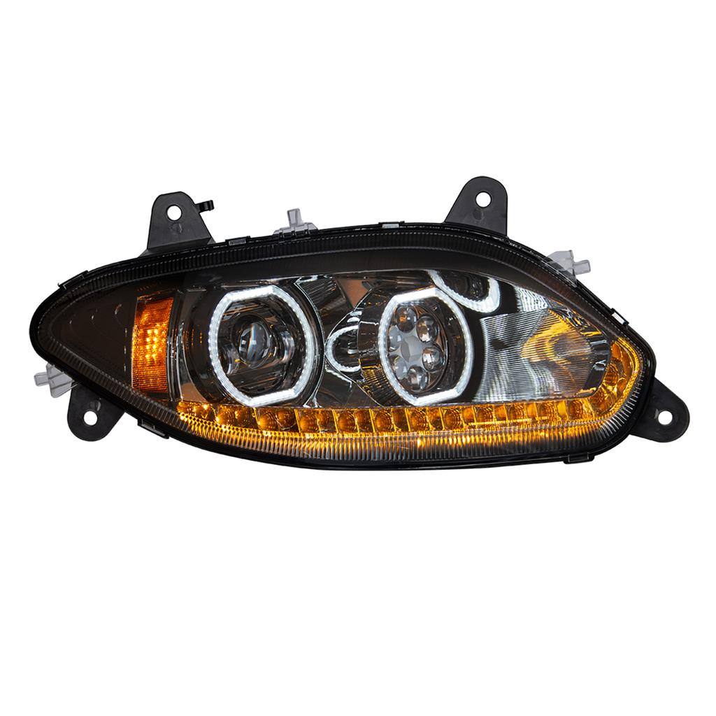 INTERNATIONAL LT 2017 & UP HEADLIGHT W/ LED BAR - RIGHT SIDE (BLACK HOUSING)