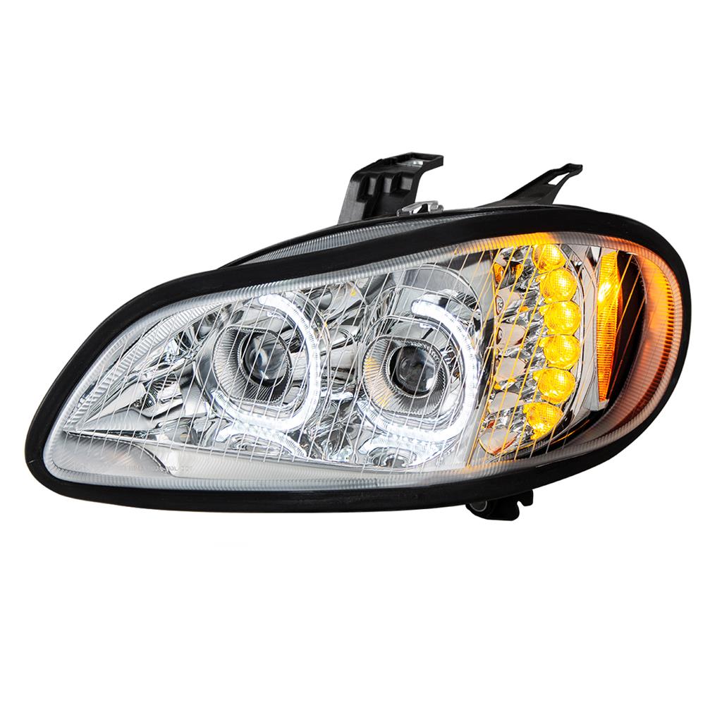 M2 LED HEADLIGHT 2002 & UP - LEFT SIDE (CHROME HOUSING)