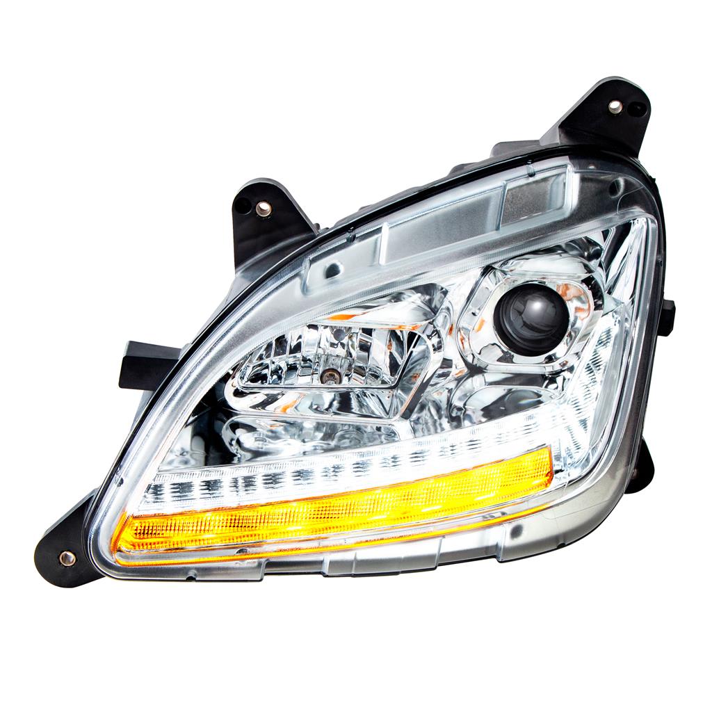 PETERBILT 579/587 LED HALO HEADLIGHT (CHROME HOUSING) - LH