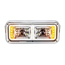 PETERBILT 379 LED CHROME PROJECTION HEADLIGHT W/ LED TURN SIGNAL - LEFT SIDE