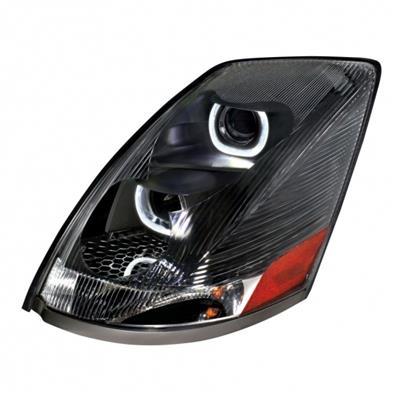 Volvo VNL PROJECTION HEADLIGHT 2004-2017 (LED HALO) (BLACK HOUSING) - LEFT SIDE
