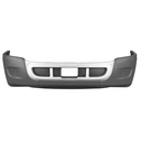 CASCADIA 2008-2017 COMPLETE PLASTIC BUMPER WITH NO FOG LIGHT HOLES WITH CHROME OVERLAY
