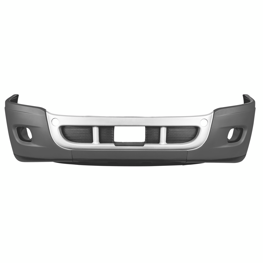 CASCADIA 2008-2017 COMPLETE PLASTIC BUMPER WITH FOG LIGHT HOLES WITH CHROME OVERLAY