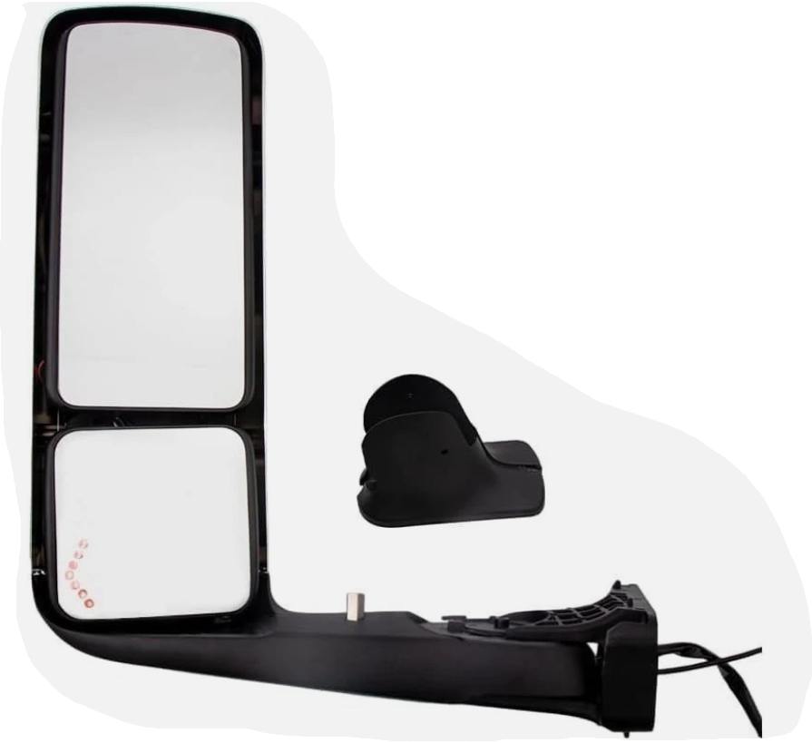 INTERNATIONAL LT625 DOOR MIRROR ASSEMBLY W/ LED TURN SIGNAL - LEFT SIDE (BLACK)