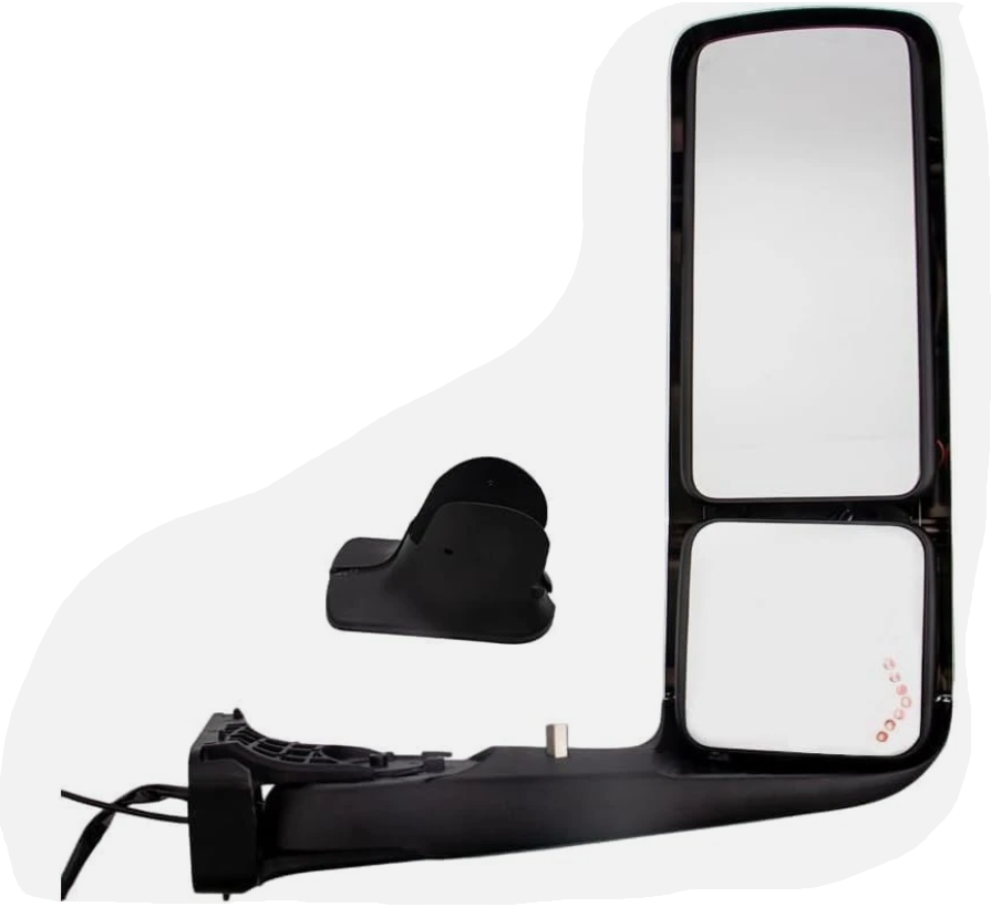 INTERNATIONAL LT625 DOOR MIRROR ASSEMBLY W/ LED TURN SIGNAL - RIGHT SIDE (BLACK)
