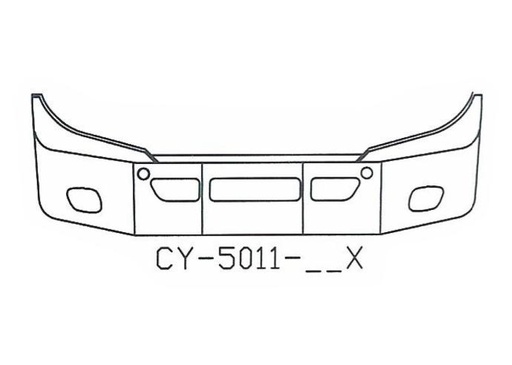 [FRE3501] CASCADIA CHROME BUMPER 16" WITH STEP, TOW HOLE, FOG LIGHT HOLES 2008-2017 WITH BRACKETS