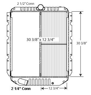 [RAD6459PA] INTERNATIONAL 3000/3600/3800/4100/4200/4300/4400/4700/4900/7300/7700 RADIATOR "AUTOMATIC" TRANSMISSION 1993-2001