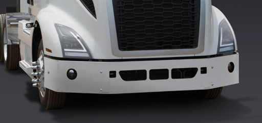 [VOL3800] 2018 & UP 14" Volvo CHROME BUMPER W/ FOG LIGHT HOLE/STEP HOLE/TOW PIN HOLES (BRACKETS INCLUDED)