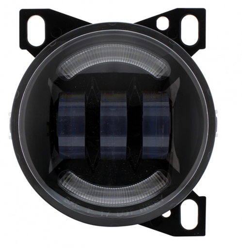 [KEN2643] KENWORTH T660 LED FOG LIGHT WITH HALO RING (BLACK) -RIGHT SIDE ALSO FITS PETERBILT 579/587