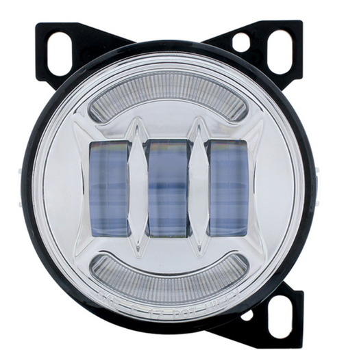 [KEN2645] KENWORTH T660 LED FOG LIGHT WITH HALO RING (CHROME) - RIGHT SIDE ALSO FITS PETERBILT 579/587