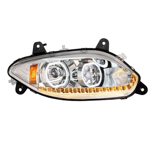 [INT2720] INTERNATIONAL LT 2017 & UP HEADLIGHT W/ LED BAR - RIGHT SIDE (CHROME HOUSING)