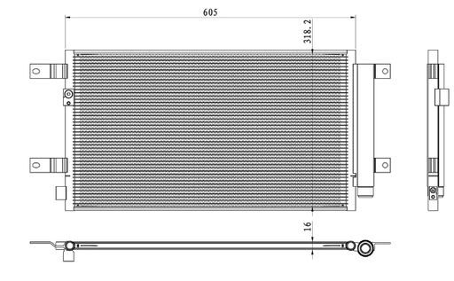 [AC165] HINO 238/268/338 AC CONDENSER 2011 & UP