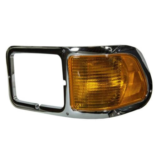 [FOR2187] FORD F650/750 HEADLIGHT BEZEL W/ TURN SIGNAL 2000-2015 (CHROME) - LEFT SIDE