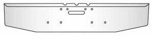 [FRE2004] FREIGHTLINER CLASSIC 16" TAPERED CHROME BUMPER W/ STEP HOLE 1984-1999