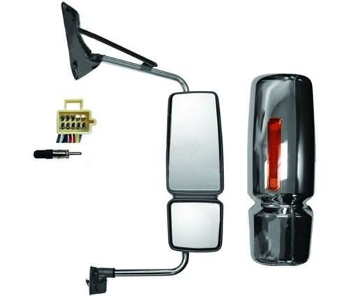[INT2184] INTERNATIONAL DURASTAR HEATED DOOR MIRROR ASSEMBLY NEW STYLE (CHROME) - RIGHT SIDE