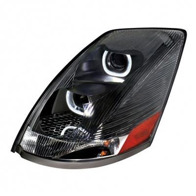 [VOL3541] VOLVO VNL PROJECTION HEADLIGHT 2004-2017 (LED HALO) (BLACK HOUSING) - LEFT SIDE