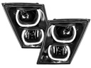 VOLVO VNL FOG LIGHT 2004-2017 (LED U-BAR) (PAIR) (BLACK HOUSING)