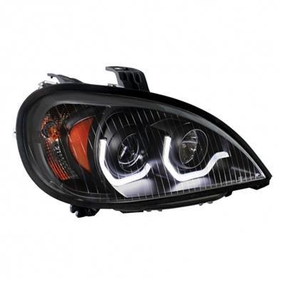 [FRE2444] COLUMBIA LED HEADLIGHT 2001-2011 (U-BAR) (BLACK HOUSING) - RIGHT SIDE