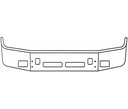 VOLVO VNL 1996-2003 CHROME BUMPER 16" W/ FOG LIGHT HOLES