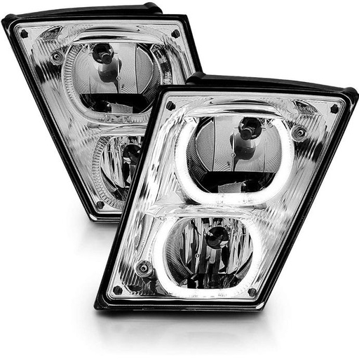 [VOL3559] VOLVO VNL FOG LIGHT 2004-2017 (LED U-BAR) (PAIR) (CHROME HOUSING)