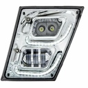 VOLVO VNL HIGH POWER LED FOG LIGHT W/ LED DRL & POSITION LIGHT 2004-2017 (CHROME HOUSING) - LEFT SIDE