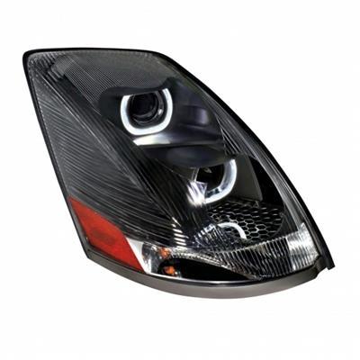 [VOL3542] VOLVO VNL PROJECTION HEADLIGHT 2004-2017 (LED HALO) (BLACK HOUSING) - RIGHT SIDE