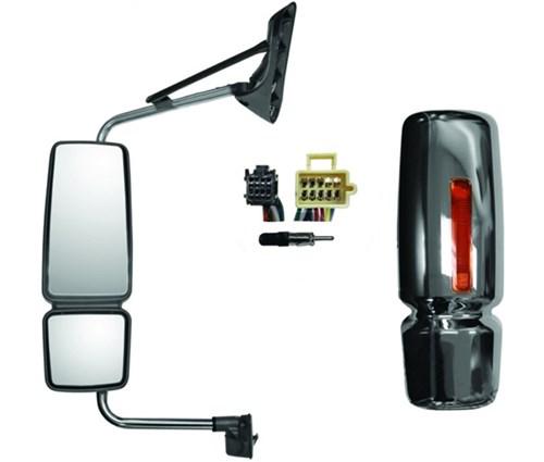 [INT2183] INTERNATONAL DURASTAR HEATED DOOR MIRROR ASSEMBLY NEW STYLE (CHROME) - LEFT SIDE