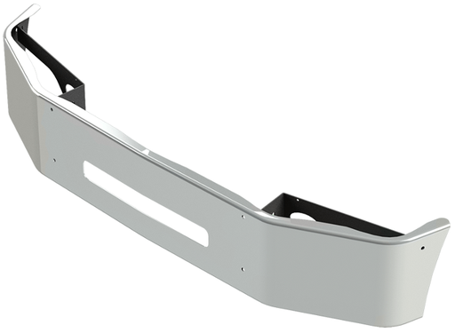 [PET5005] PETERBILT 337 2015 & UP CHROME BUMPER 14" WITH STEP HOLE (WITH BRACKETS)