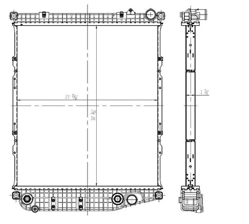 [RAD8034PA] FREIGHTLINER M2 106 2018 & UP RADIATOR WITH HIGH HP (NO FRAME)