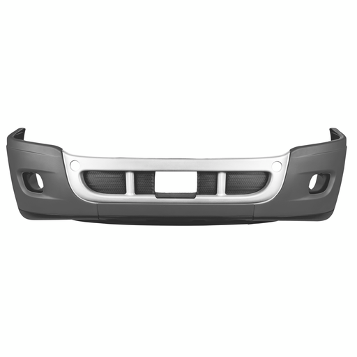 [FRE3507-F-C] CASCADIA 2008-2017 COMPLETE PLASTIC BUMPER WITH FOG LIGHT HOLES WITH CHROME OVERLAY